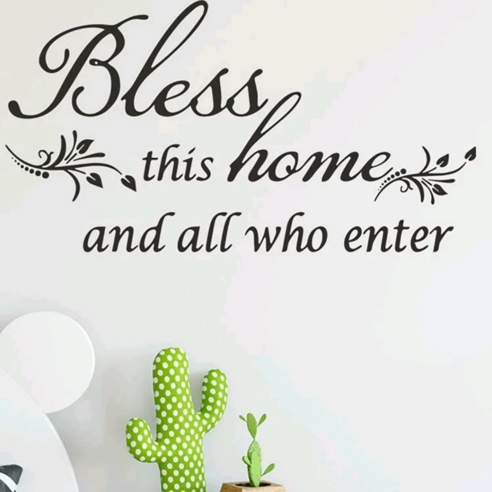 Bless this Home and All Who Enter Graphic Wall Sticker